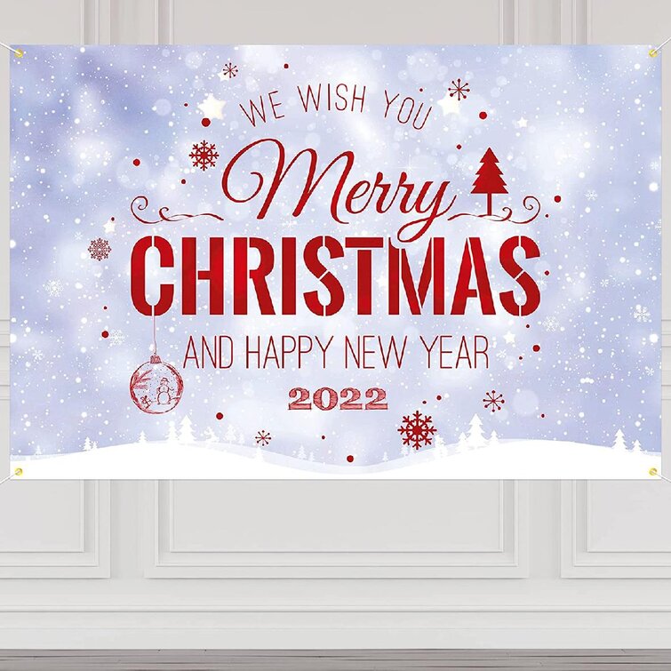The Holiday Aisle® Merry Christmas Backdrop Banner Decor